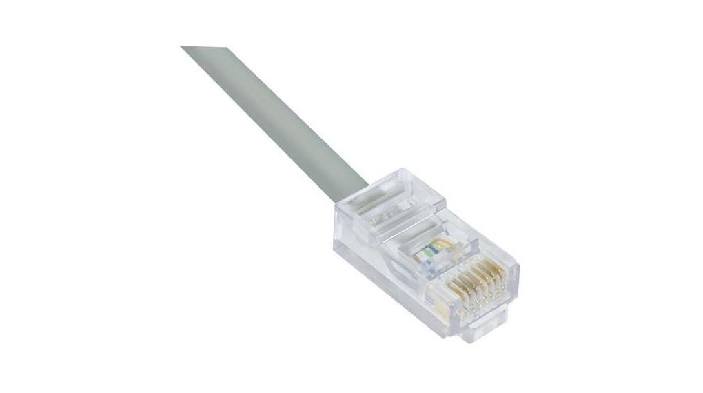 TRD, 15 ft, Grey RJ45 to Male RJ45 Male Polyvinyl Chloride Sheath, CAT5e, 4.57m, Grey
