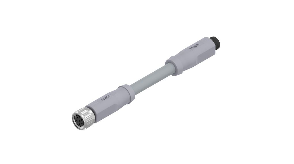 Female 6 way Male 6 way Actuator/Sensor Cable, 1.5 m Leiter, 1.5m, IP67, Grau