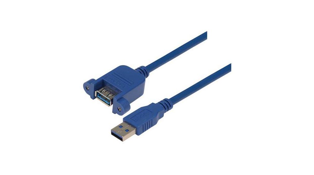 USB 3.0, Male Male, 2 m, 2m, USB 3.0, Bleu