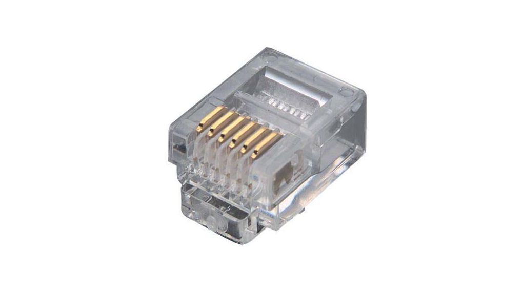 L-Com 1 -Way TD6 Series RJ ConnectorMale, Unshielded Shield Straight 1 Port Stecker Gerade