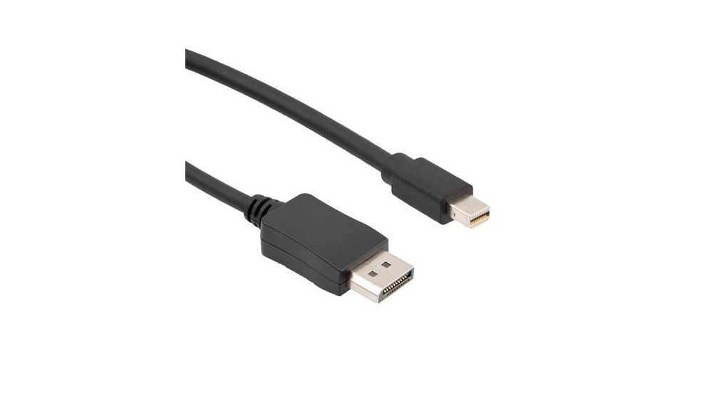 Male Male to Male DisplayPort, Polyester Foil Shield, Aluminium DisplayPort Cable, 1 m, 1m