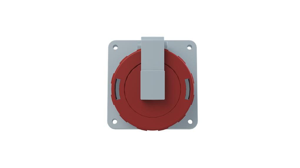 16A, 2CMA1 IP69, IP67 Red Panel 3+N+E Angled Industrial Power Connector No, 415 V, Rot, 3PNE, Panelmontage, , IP69 / IP67, 415V
