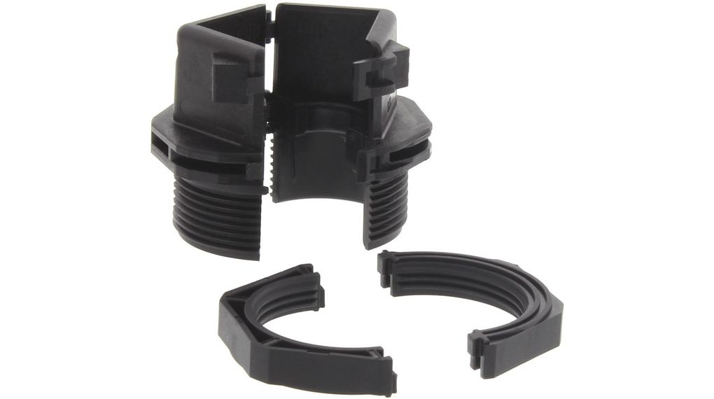 Black Nylon Cable Gland Kit, M40 Thread, IP66, 5 ST