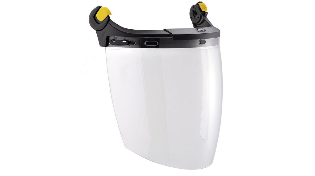 Petzl Clear Flip Up PC Face Shield, Resistant To Electric Arc, High Speed Particles, Liquid Splashes