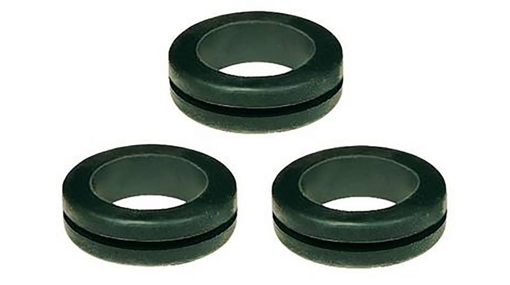 SES Sterling DA Black Polychloroprene 28mm Cable Grommet for Maximum of 20mm Cable Dia. 02520079010