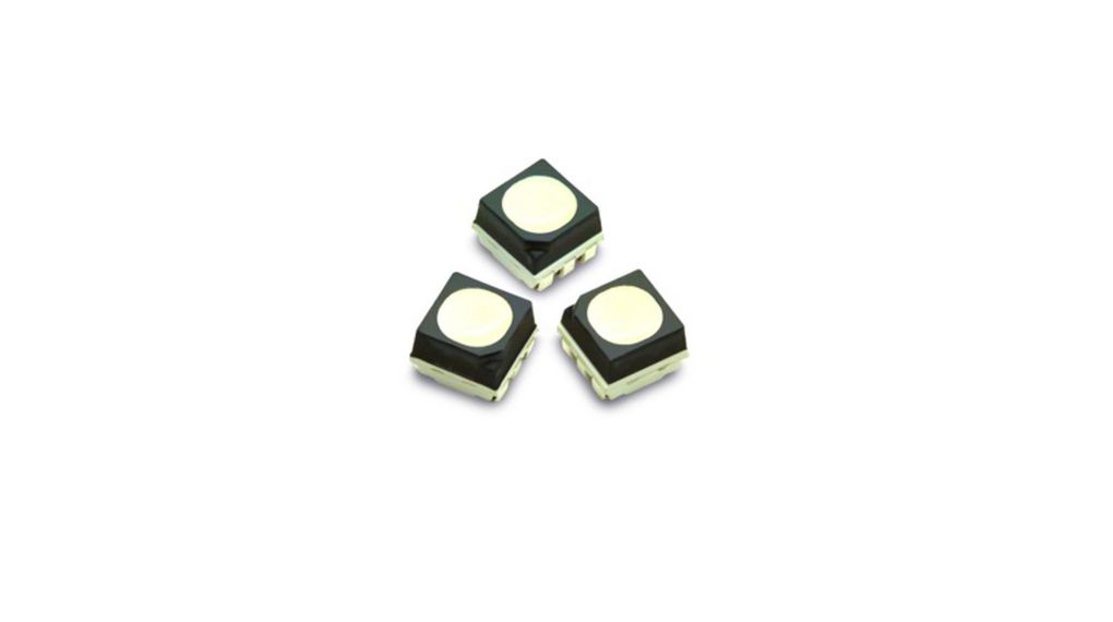 2.9 V Green, Red, Blue LED PLCC 6 Surface, ASMB-TTF0-0A20B ASMB-TTF0-0A20B Green / Red / Blue Rulle på 3000 delar