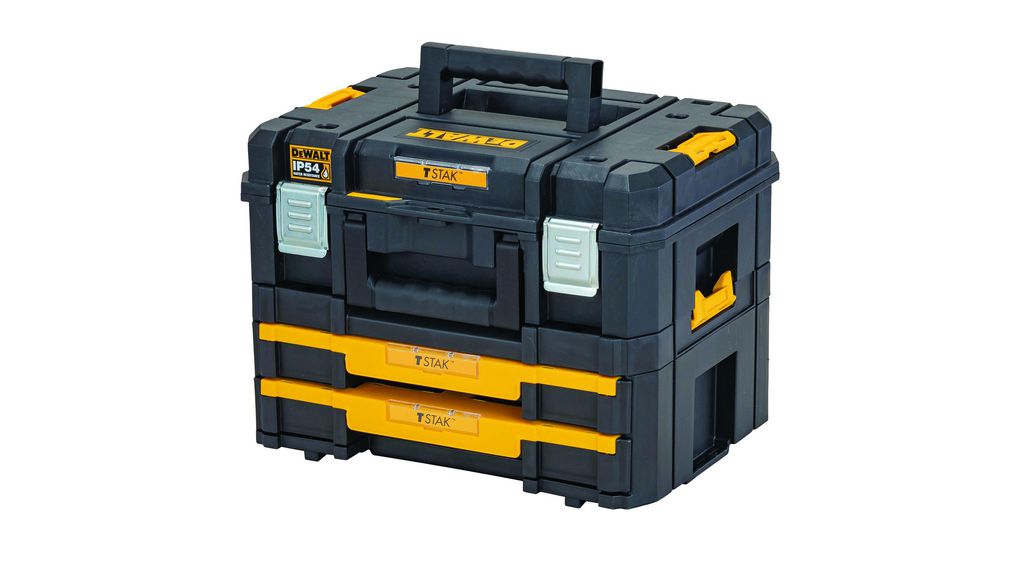 DeWALT TSTAK Combo Kit 2 drawers Plastic Tool Box, 440 x 440 x 337mm