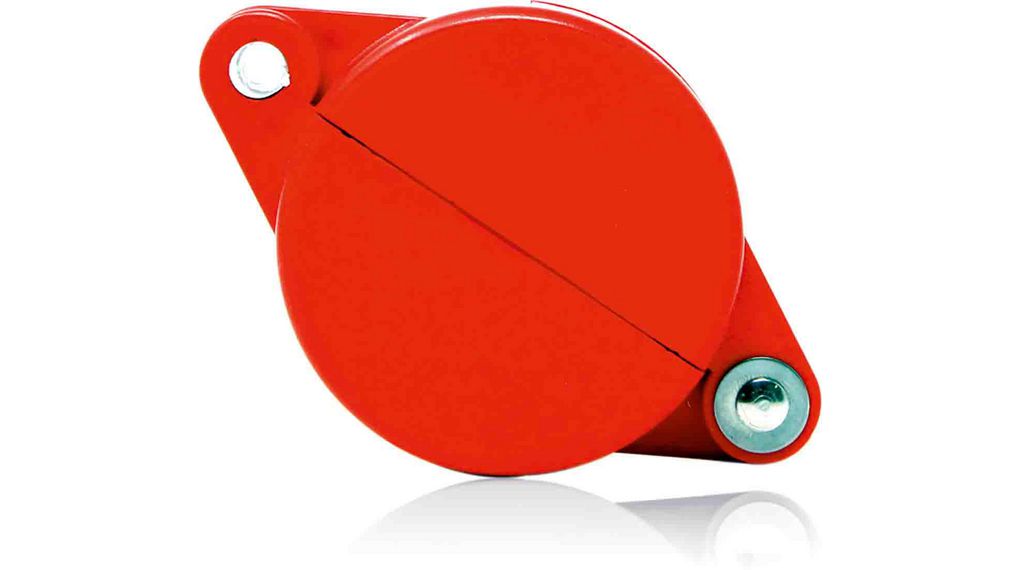 Red 1-Lock ABS Gate Valve Lockout, 7mm Shackle, 63.5mm Attachment