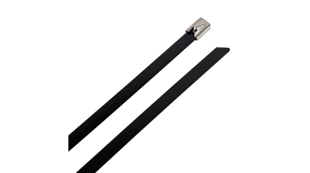 Cable Tie, 450mm x 8 mm, Black 316 Stainless Steel, Pk-100, Pack of 100 pieces