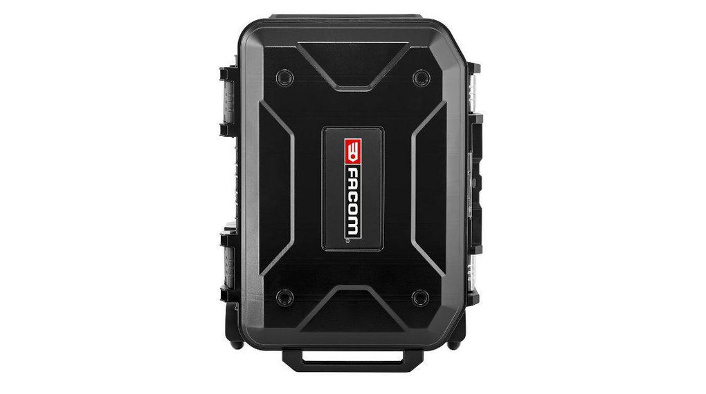 Facom Waterproof Metal Transit Case With Wheels, 540 x 435 x 400mm, 400x435x540mm, Black