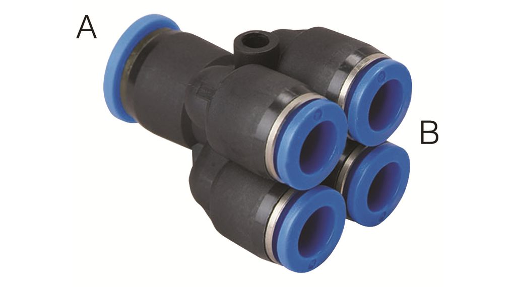 PXG Series Double Y Tube-to-Tube Adaptor, Tube-to-Tube Connection Style