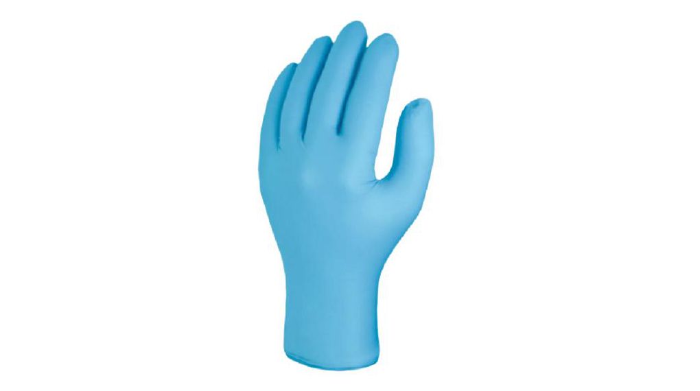 Skytec UTAH Blue Powder-Free Nitrile Disposable Gloves, Size M, 100 per Pack, 100 ST