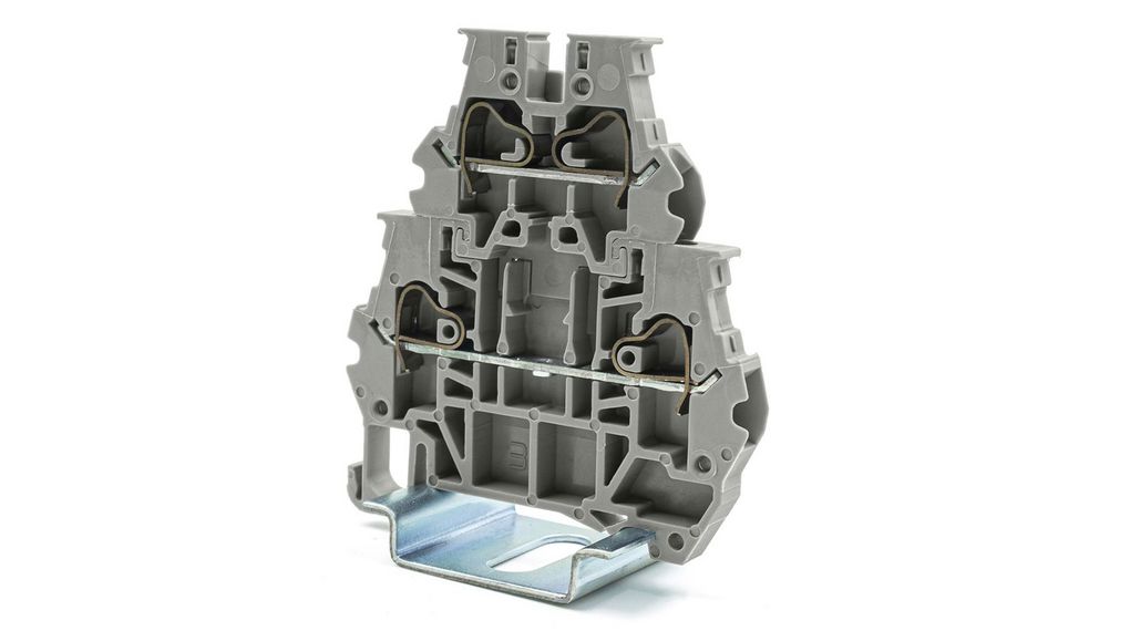 Grey, 4mm², 2-Level, Spring Termination Polen, 10 ST