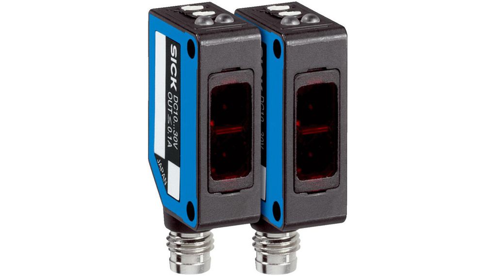 SICK Through Beam Photoelectric Sensor, Rectangular Sensor PNP 250us 100mA Laser IP65