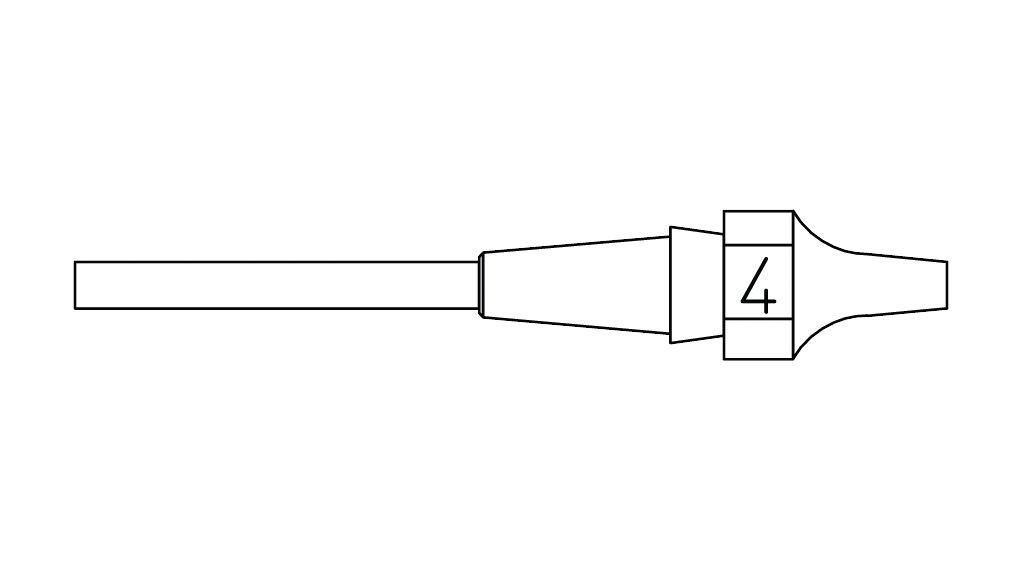 Weller 1 XDSL Desoldering Nozzle for use with DSX120, WXDP120, WXDV120 Desoldering Irons