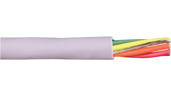Vícežilový kabel, FS, mPPE, 2x 0.24mm², 30.5m, Šedá