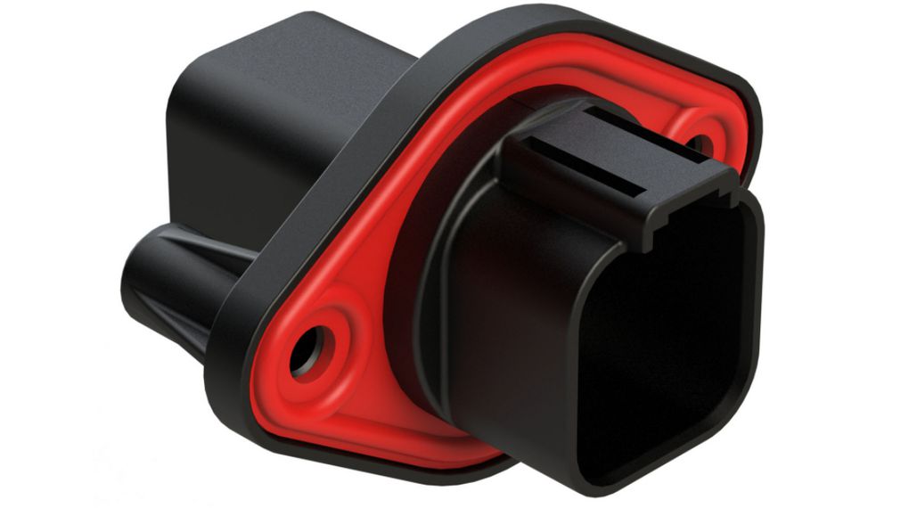 Crimp Housing, Plug, 2 Rows, 6 Poles, Black