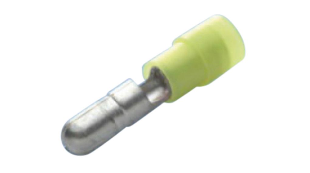 Crimp Terminal, Plug, Yellow, 4 ... 6mm², Polyamide, 26mm, Pack of 100 pieces