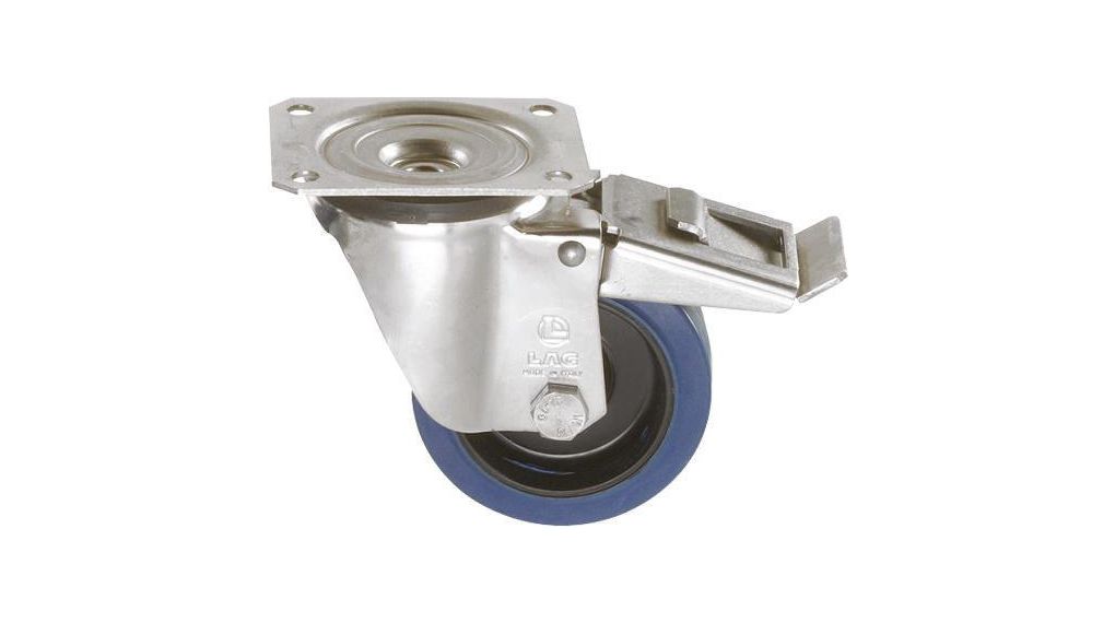 LAG Braked Swivel Castor Wheel, 150kg Capacity, 100mm Wheel, 100mm, 150kg