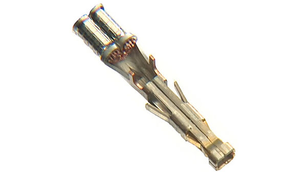 Crimp Terminal, Female, Gold, 23A, 14 ... 16AWG, Pack of 100 pieces