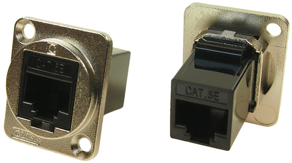 Průmyslový konektor pro Ethernet v pouzdru XLR RJ45 Zásuvka CAT5e Rovný