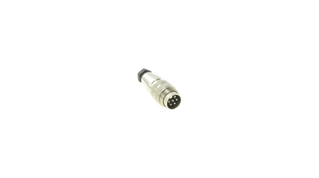 Kabelstecker 6pol, Stecker, 6 Anzahl Kontakte, 5A, 300V, IP65 / IP67 / IP69K