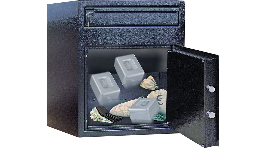 Drop box safe 410 x 410 x 380 mm 460 x 600 mm 48 kg