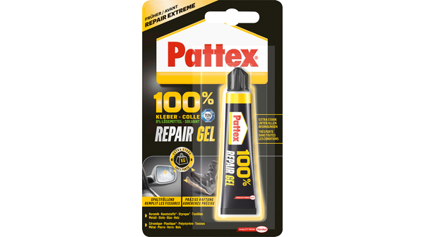 Reparaturkleber Pattex 100%, transparent, Tube, Flüssigkeit, 20g, Transparent