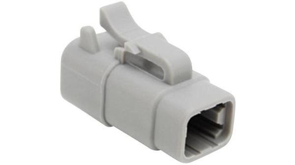 Gehäuse, Stecker, 2 Reihen, 4 Pole, Grau