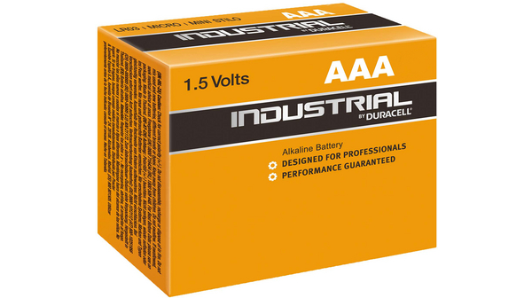 Primary Battery, Alkaline, AAA, 1.5V, Industrial, Pack of 10 pieces