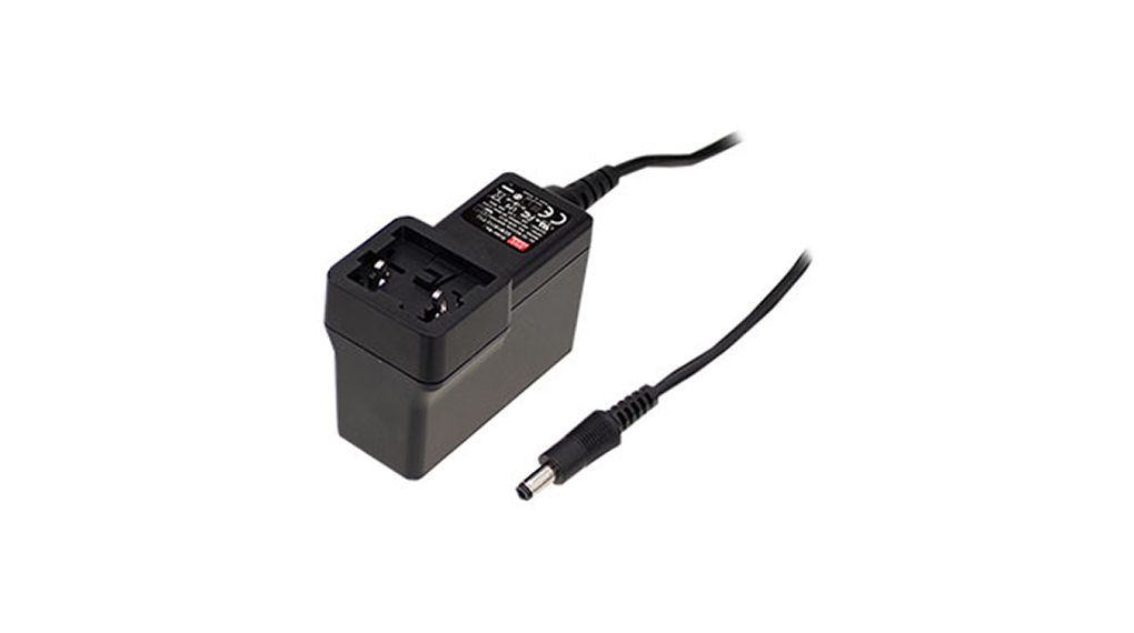 Medical Plug-In Power Supply with Interchangeable Adapter GEM18I Series 264V 450mA 18W 2.1 x 5.5 mm Barrel Plug