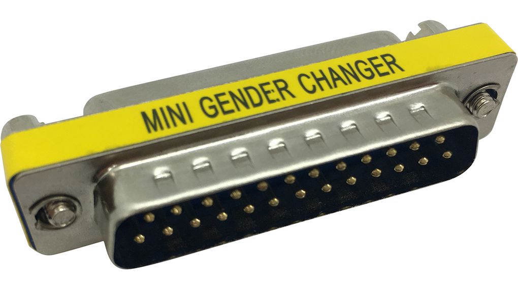 D-Sub Gender Changer, D-Sub 25-Pin Plug - D-Sub 25-Pin Socket