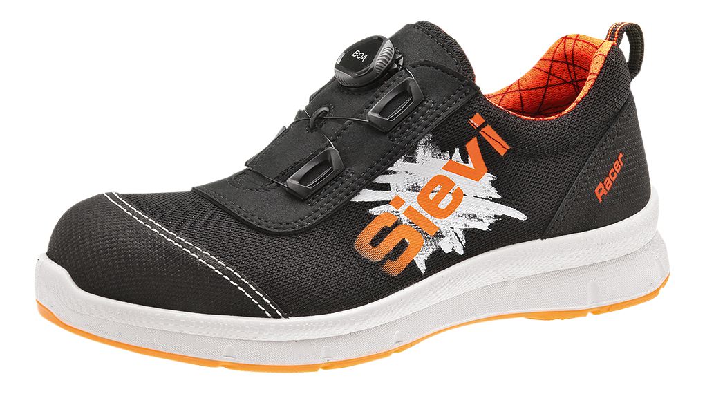 ESD Safety Shoe Racer Roller S3, 43, Black / Orange / White, Pair (2 pieces)