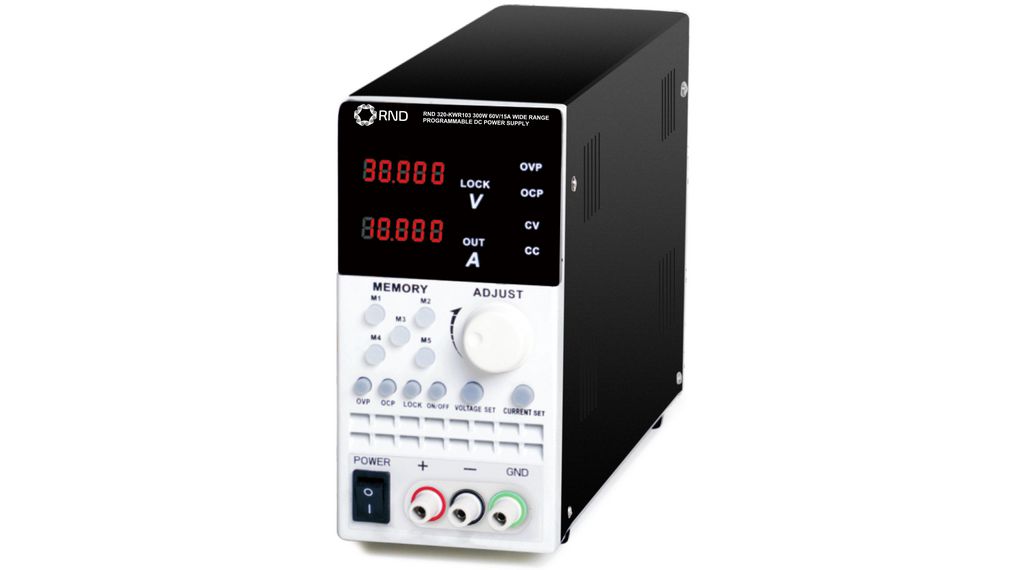 Laboratoriestrømforsyning Programmerbar 60V 15A 300W USB / RS232 / Ethernet Euro type F- kontakt (CEE 7/16)
