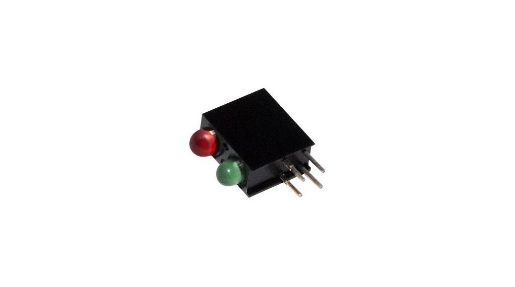 PCB LED 3mm Grøn/rød 60°