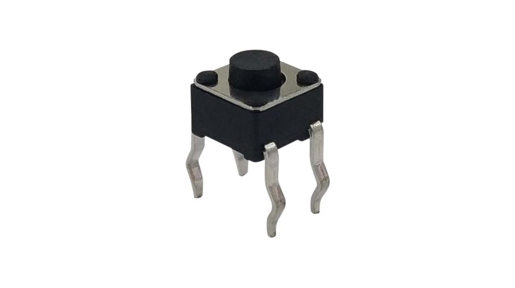 Tactile Switch 50 mA 12 VDC Momentary Function 1NO 1.18N Through Hole