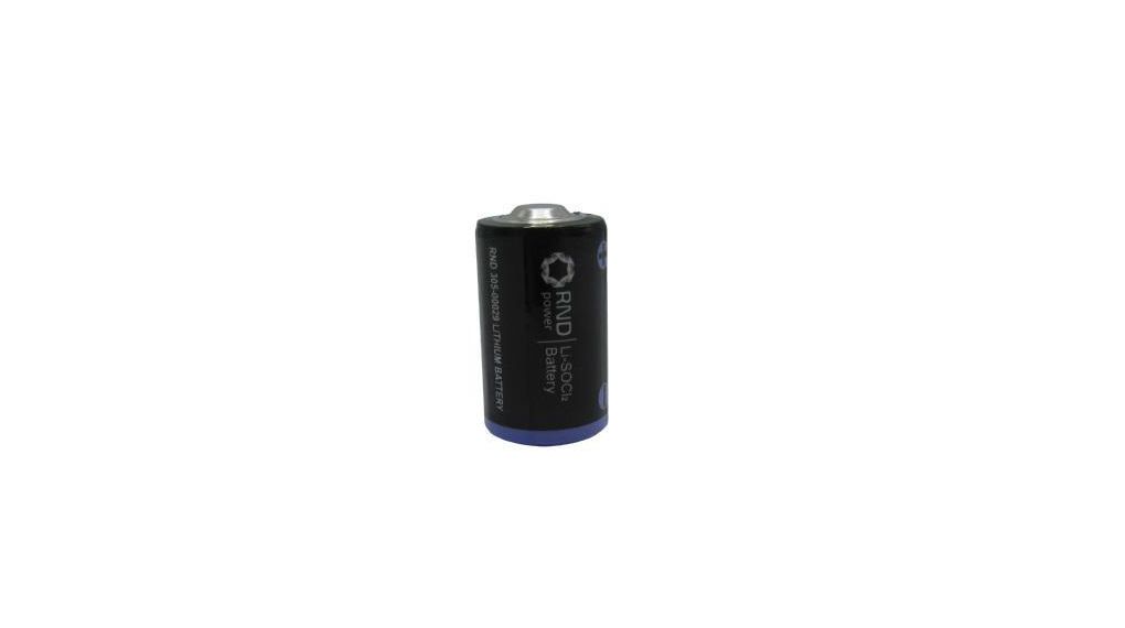 Primært batteri, 3.6V, 1/2AA, Litium