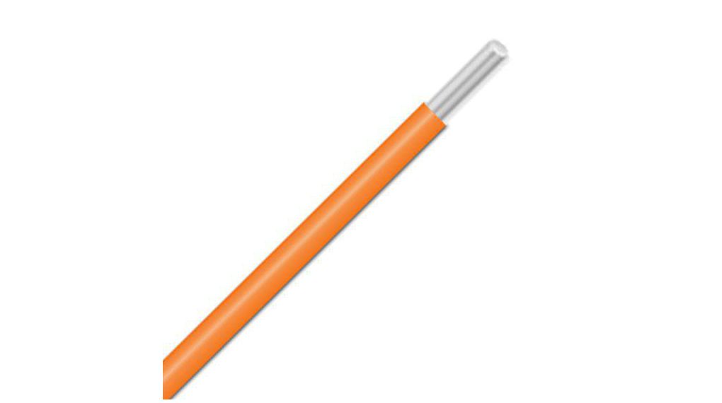 Massiv leder PVC 1.3mm² Fortinnet kobber Oransje 3057/1 30.5m