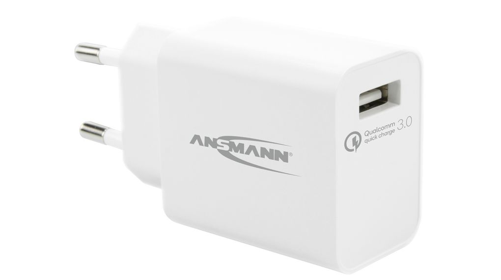 1001-0072  Ansmann Chargeur USB intelligent Qualcomm QC 3.0 5V 3A