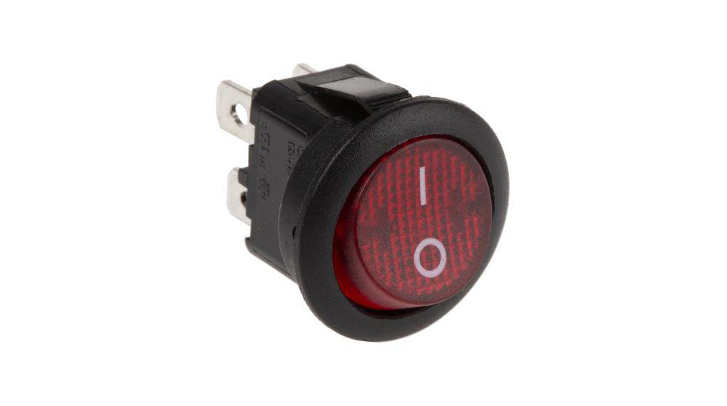 APEM Illuminated DPST, On-Off Rocker Switch Panel Mount