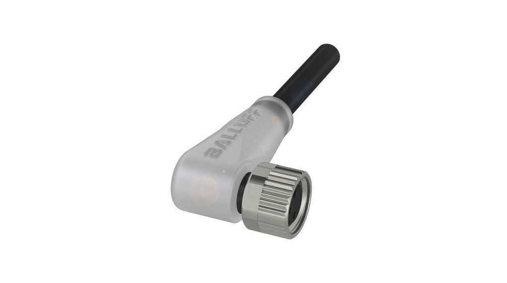 BALLUFF Right Angle Female M8 to Unterminated Sensor Actuator Cable, 5m