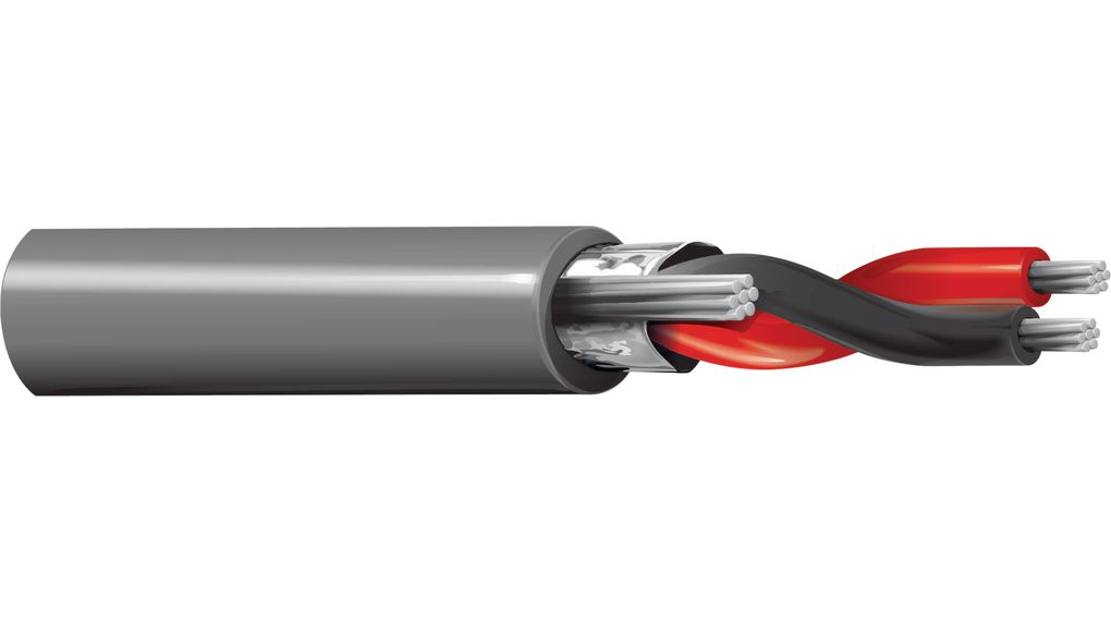 Vícepárový kabel PVC 1x2x0.22mm² Pocínovaná měď Chromová 152m