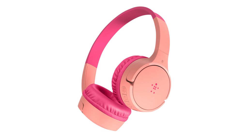 Słuchawki, Nauszne, Bluetooth/Wtyk stereo jack 3,5 mm, Różowy