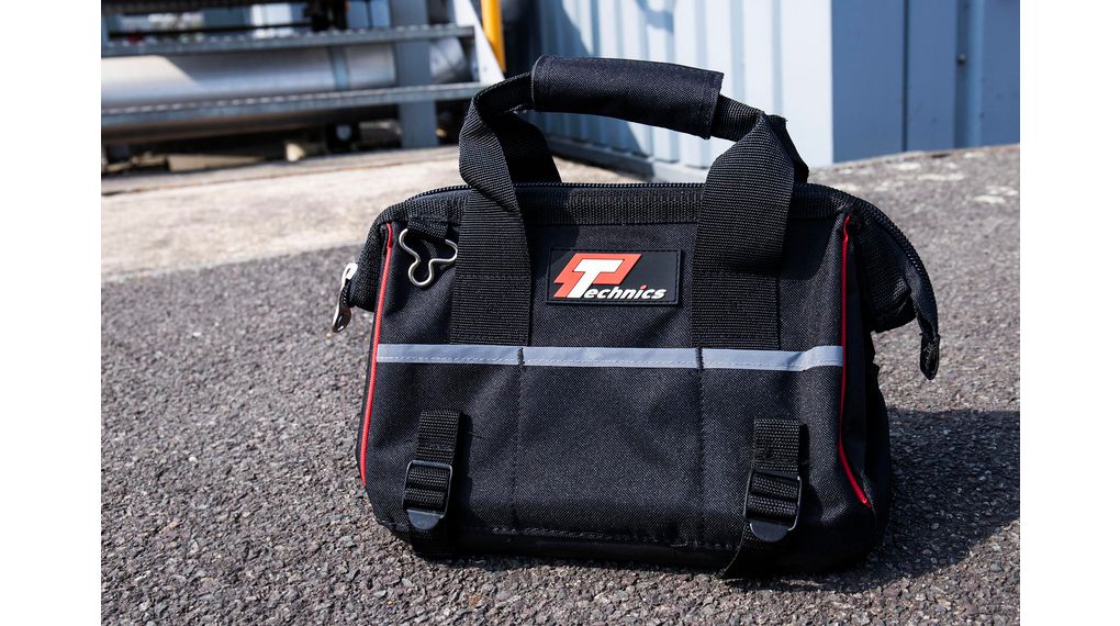 Technics Polyester Hard Bottom Bag with Shoulder Strap 300mm x 180mm x 220mmx220 Zwart