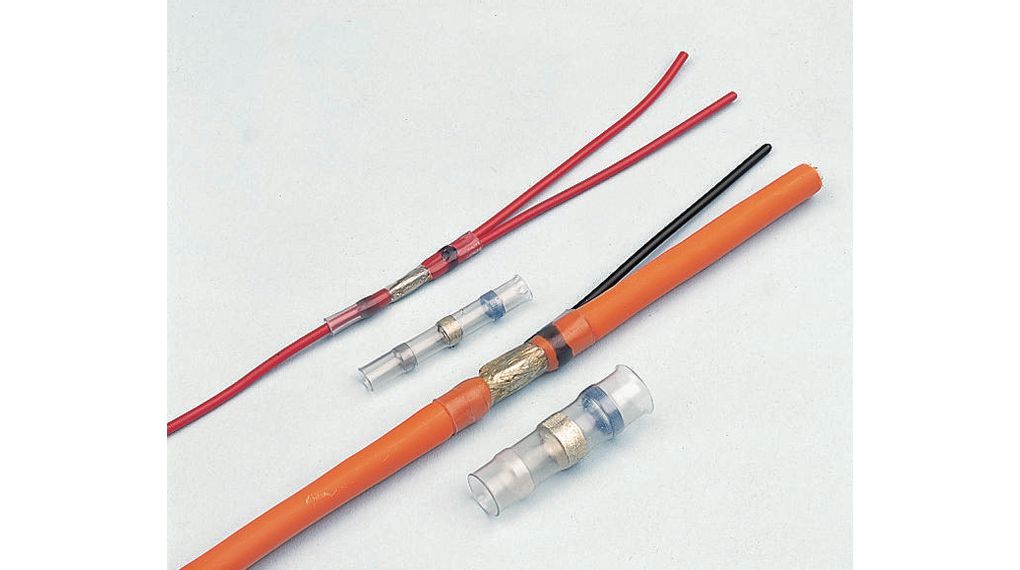 TE Connectivity Transparent Polyolefin Solder Sleeve 42mm Length 6.6 → 10.7mm Cable Diameter, Transparant