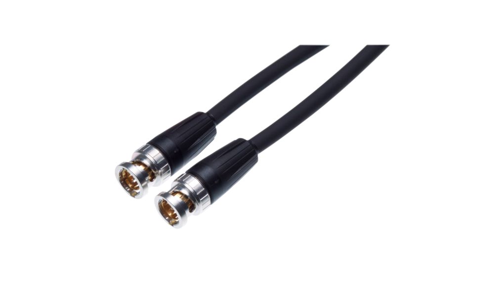 RF Cable Assembly, 75Ohm, BNC Male Straight - BNC Male Straight, 5m, Black