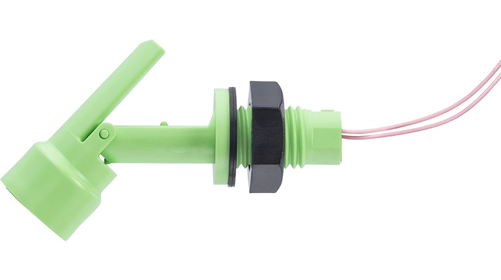 Internal Float Switch Make Contact (NO) 25VA 600mA 240 VAC 84mm Green Polyvinylidene Fluoride (PVDF) Cable