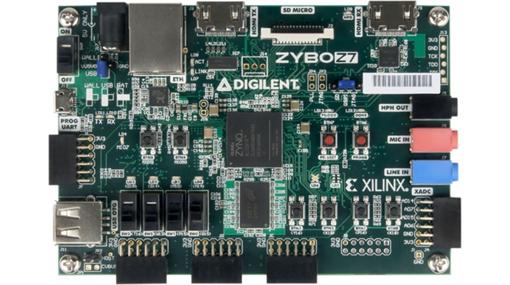 Zybo Z7-10 FPGA fejlesztőkártya CAN / Ethernet / I²C / SPI / UART / USB