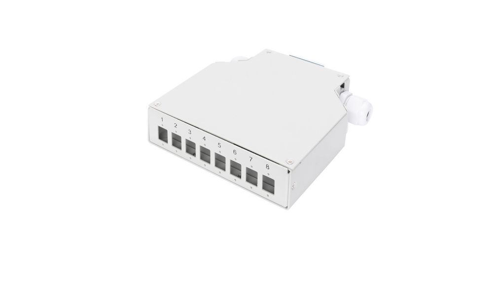 DN-96891 | Digitus Boîte d'épissure de rail DIN pour 8 coupleurs LC/DX ...