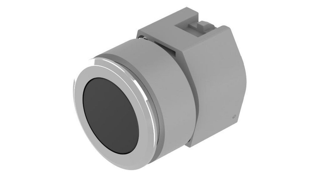 Pushbutton Switch Actuator Momentary Function Flat Pushbutton Black / Metallic IP65 EAO 04 Series